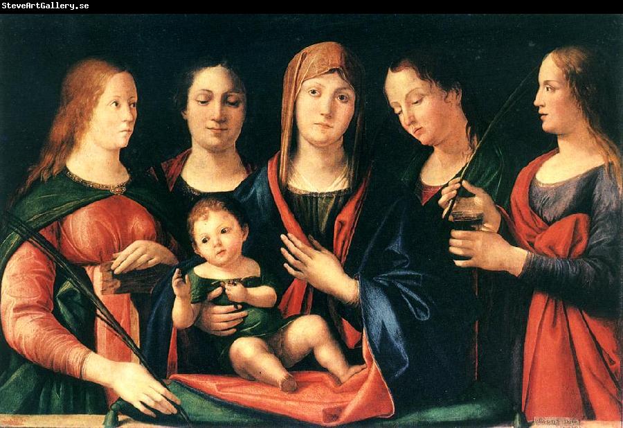 VIVARINI, family of painters Mary and Child with Sts Mary Magdalene and Catherine